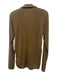 Good American Size 4 Brown Polyester Long Sleeve Collared V Neck Ruched Top Brown / 4