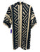 Emily McCarthy Size M Cream Beige & Navy Blue Lyocell blend 1/2 Sleeve Dress Cream Beige & Navy Blue / M