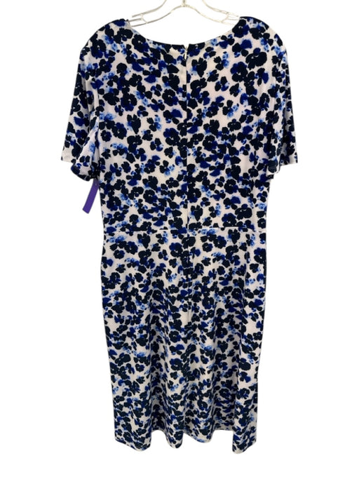 Lauren Ralph Lauren Size 16 White, Blue & navy Polyester Blend Floral Dress White, Blue & navy / 16