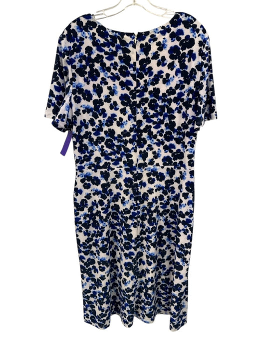 Lauren Ralph Lauren Size 16 White, Blue & navy Polyester Blend Floral Dress White, Blue & navy / 16
