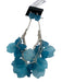 Blue & Silver Tone Metal Petal Multi Strand Lobster Clasp Fish Hook Jewelry Set Blue & Silver Tone