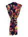 Trina Turk Size Small Navy & Multi Rayon Abstract Floral Button Down Dress Navy & Multi / Small