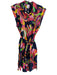 Trina Turk Size Small Navy & Multi Rayon Abstract Floral Button Down Dress Navy & Multi / Small