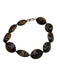 Brown Shimmer Marbled Bead Toggle Clasp Necklace Brown