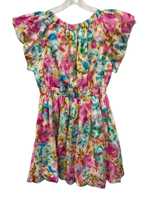 Meet me in Santorini Size S White & Multi Rayon Abstract Floral V Neck Dress White & Multi / S