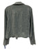 Blank NYC Size L Dusty Blue Polyester Blend Faux Suede Zip Front Moto Jacket Dusty Blue / L