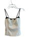 Reformation Size 4 Cream & Black Polyester Blend Sleeveless Boning Cropped Top Cream & Black / 4