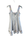 Staud Size 6 White & Multi Cotton Sleeveless Rainbow Detail Flare Dress White & Multi / 6