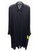 Eileen Fisher Size M Black Silk Elastic Waistband Sheer Button Up Pant Set Black / M