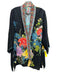 Johnny Was Size M Black, Blue & Multi Cupra Rayon Floral Button Front Jacket Black, Blue & Multi / M