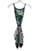 Roberto Cavalli Size 44 White & Multi Silk Tropical Print Cold Shoulder Top White & Multi / 44