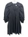 Hunter Bell Size S Black Cotton notched collar Balloon Sleeve Knee length Dress Black / S