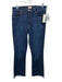 Mother Size 29 Indigo Wash Cotton Blend Raw Hem High Rise Crop Jeans Indigo Wash / 29
