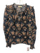Ulla Johnson Size 6 Blue, Orange, Brown Cotton Long puff sleeve Floral Top Blue, Orange, Brown / 6