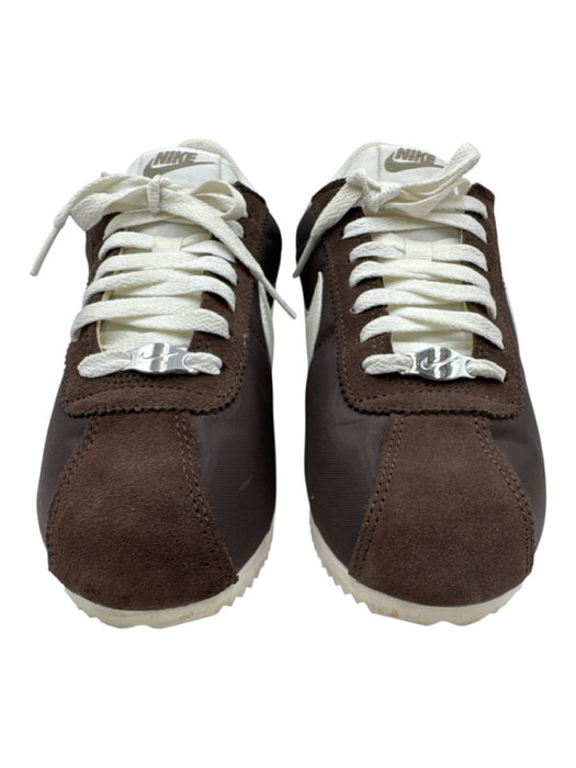 Nike Shoe Size 8 Brown & White Suede & Textile Round Toe Lace Up Sneakers Brown & White / 8