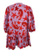 Farm Rio Size M Purple & Red Cotton Long Sleeve Nautical Button Up Dress Purple & Red / M