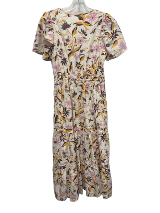 By Anthropologie Size S White, Purple & Yellow No Fabric Tag Botanical Dress White, Purple & Yellow / S