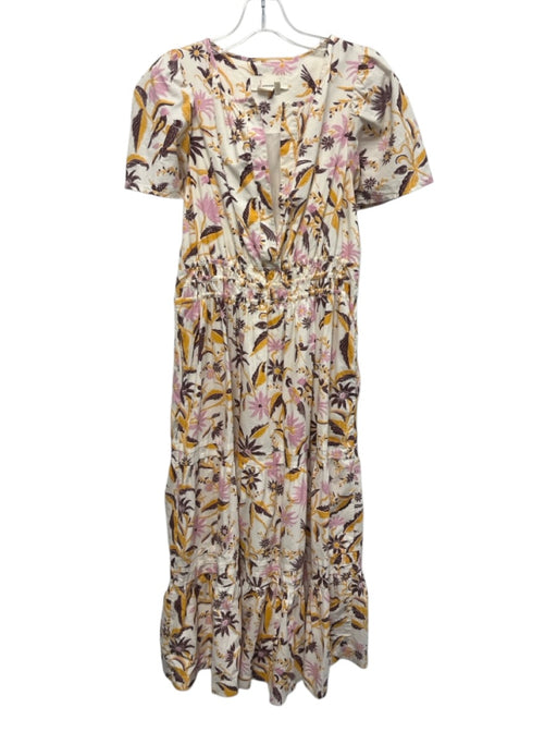 By Anthropologie Size S White, Purple & Yellow No Fabric Tag Botanical Dress White, Purple & Yellow / S