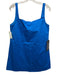 Pomander Place Size M Blue Cotton Blend Sleeveless Square Neck A Line Mini Dress Blue / M