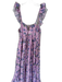 ASTR Size 1X Pink & Purple Rayon Blend Flutter Sleeves Flowers Boning Maxi Dress Pink & Purple / 1X