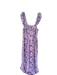 ASTR Size 1X Pink & Purple Rayon Blend Flutter Sleeves Flowers Boning Maxi Dress Pink & Purple / 1X