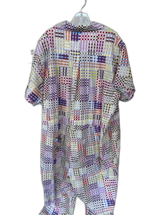 Rujuta Sheth Size 3XL Multi Cotton Short Sleeve Checkered Drawstring Jumper Multi / 3XL
