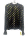 Pomander Place Size M Black & Gold Polyester Metallic Long Balloon Sleeve Top Black & Gold / M