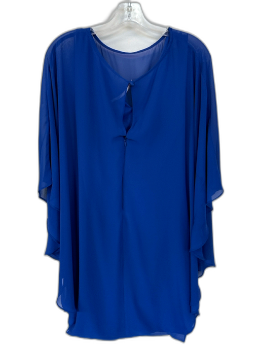 Joseph Ribhoff Size 10 Electric Blue Polyester Cap Sleeve Dress Electric Blue / 10