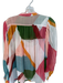 Suncoo Size Est M Pink & Green Long Balloon Sleeve Pleat Detail Slip Top Pink & Green / Est M