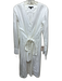 Kal Rieman Size L White Cotton Long Sleeve Buttons High Low Knee length Dress White / L