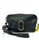 Marc Jacobs Black Pebbled Leather Gold Tone Hardware Rectangle Logo Bag Black / Medium