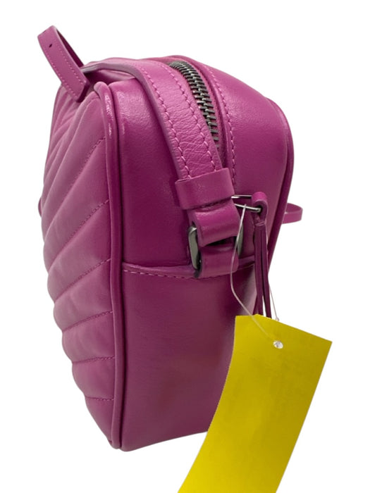 Saint Laurent Fuchsia Pink Leather Quilted Camera Tassel Crossbody Bag Fuchsia Pink / S