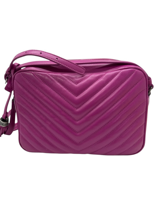 Saint Laurent Fuchsia Pink Leather Quilted Camera Tassel Crossbody Bag Fuchsia Pink / S