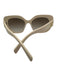 Celine Cream & Brown Acetate Gradient Side Logo Cat Eye Sunglasses Cream & Brown