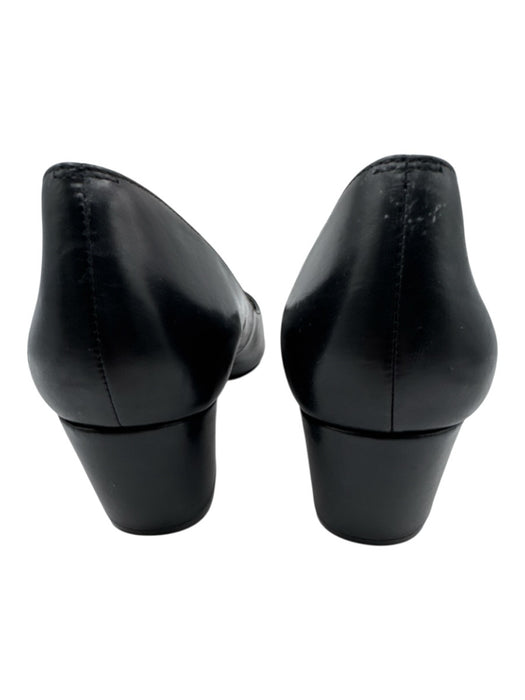 Vaneli Shoe Size 9 Black Leather Pointed Toe Block heel Pumps Black / 9