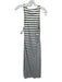 Rag & Bone Size S Cream & Navy Blue Cotton Stripe Split Hem Midi Dress Cream & Navy Blue / S