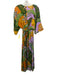 Farm Rio Size S Purple, Orange, Green Rayon Jungle Print Wrap Maxi Dress Purple, Orange, Green / S