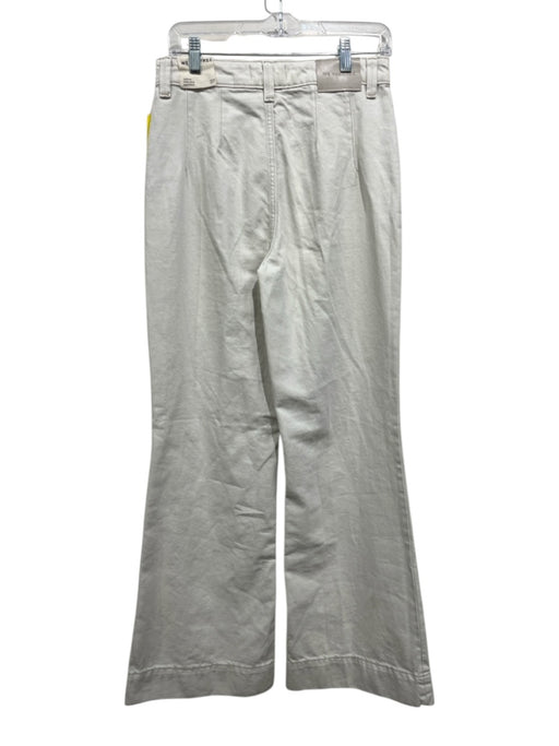 We The Free Size 27 White Cotton Blend High Rise Button Fly Bootcut Jeans White / 27