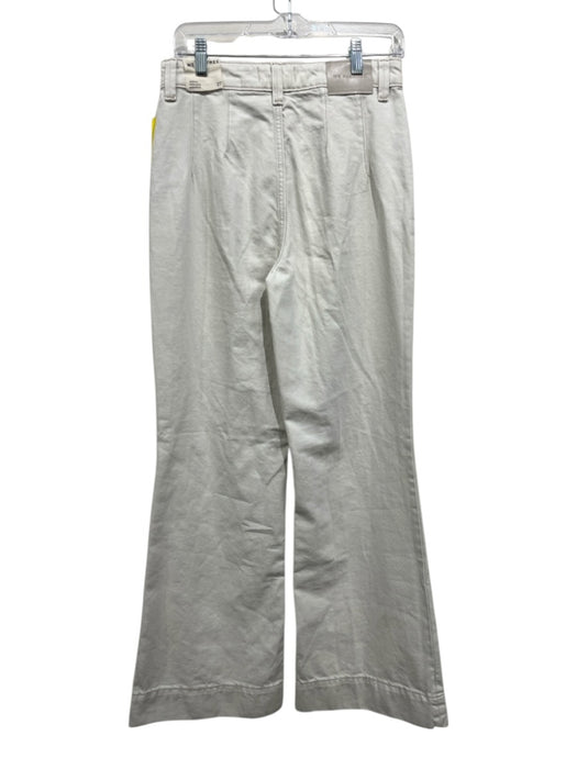 We The Free Size 27 White Cotton Blend High Rise Button Fly Bootcut Jeans White / 27