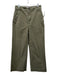 Frame Size 27 Olive Green Cotton Blend Zip Fly Mid Rise Cropped Wide Leg Jeans Olive Green / 27