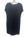 Dolan Size M Black Cupro Blend Cap Sleeve U Neck Pocketed Mini Dress Black / M