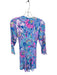 Lilly Pulitzer Size M Blue & Pink Rayon Blend Wrap Lillies Floral Romper Blue & Pink / M