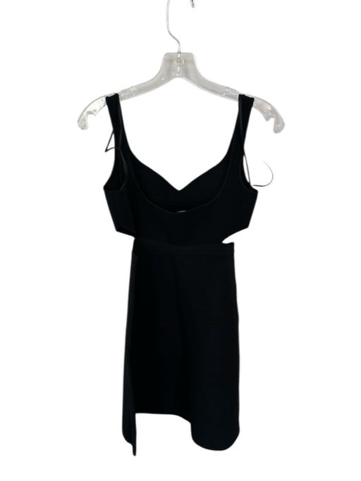 Theory Size M Black Viscose Blend Side Cut Outs Mini Dress Black / M
