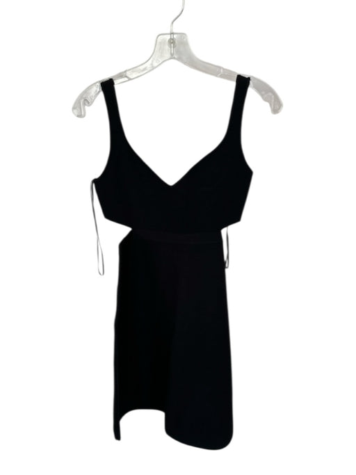 Theory Size M Black Viscose Blend Side Cut Outs Mini Dress Black / M
