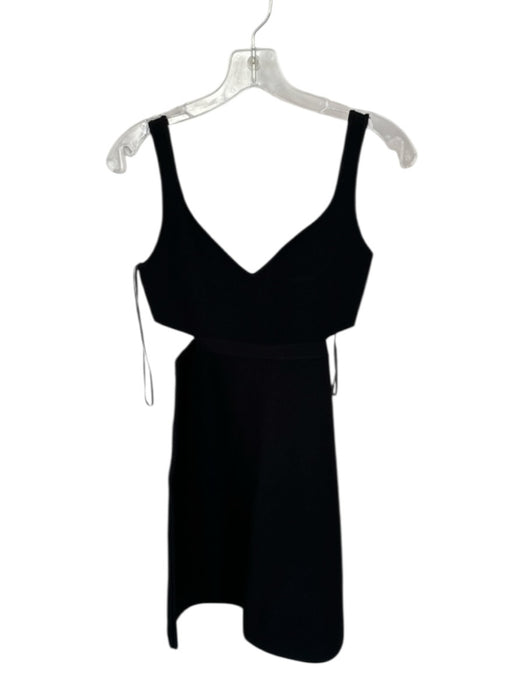 Theory Size M Black Viscose Blend Side Cut Outs Mini Dress Black / M