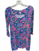 Lilly Pulitzer Size M Royal Blue Pima Cotton Back Cut Out 3/4 Sleeve Dress Royal Blue / M
