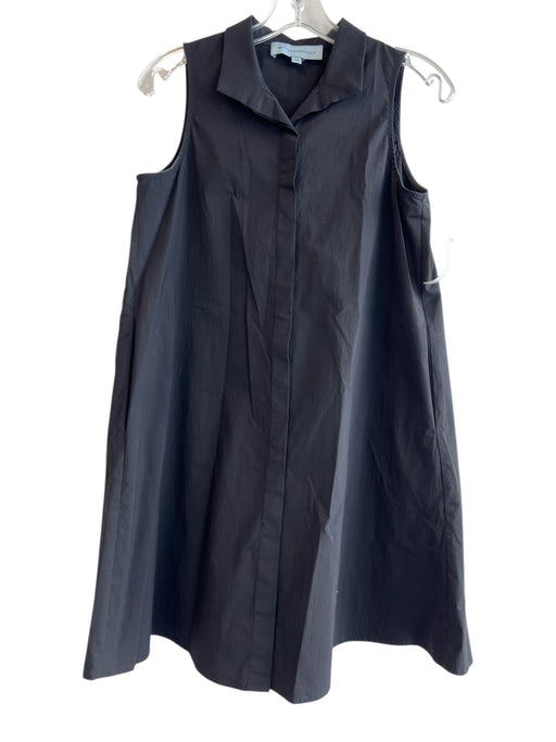 Tuckernuck Size XS Black Cotton Collared Button Down Sleeveless Dress Black / XS