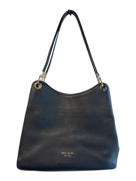 Kate Spade Black Leather Two Strap Gold Hardware Inner Pockets Bag Black / M