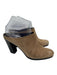Prada Sport Shoe Size 39.5 Beige Leather Suede Round Toe Block Heel Mules Clogs Beige / 39.5