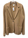 J Crew Size L Light Brown Cotton Knit Blazer Single Button Cardigan Light Brown / L